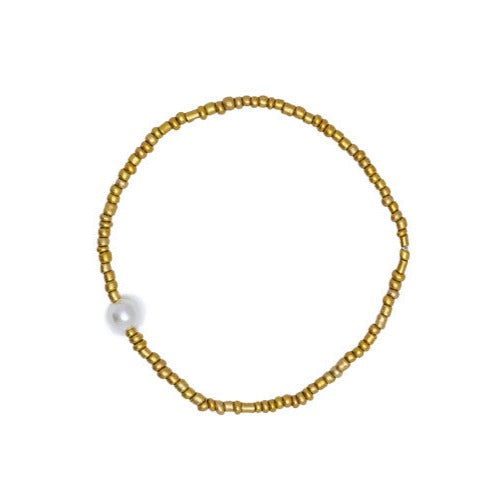 Seed Bead - Gold with Pearl