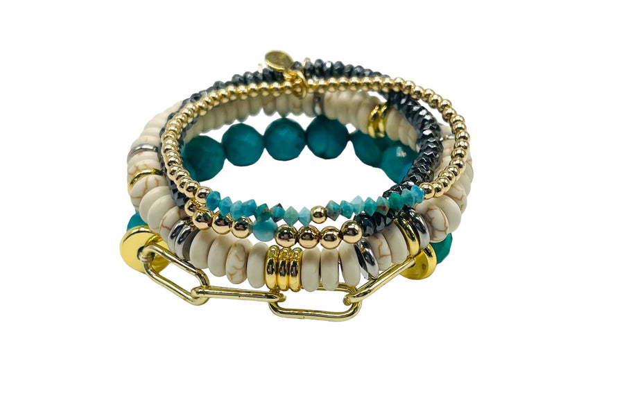 Mystique Turq Bracelet Stack